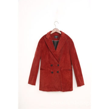 Ladies woven LS sleeve blazer